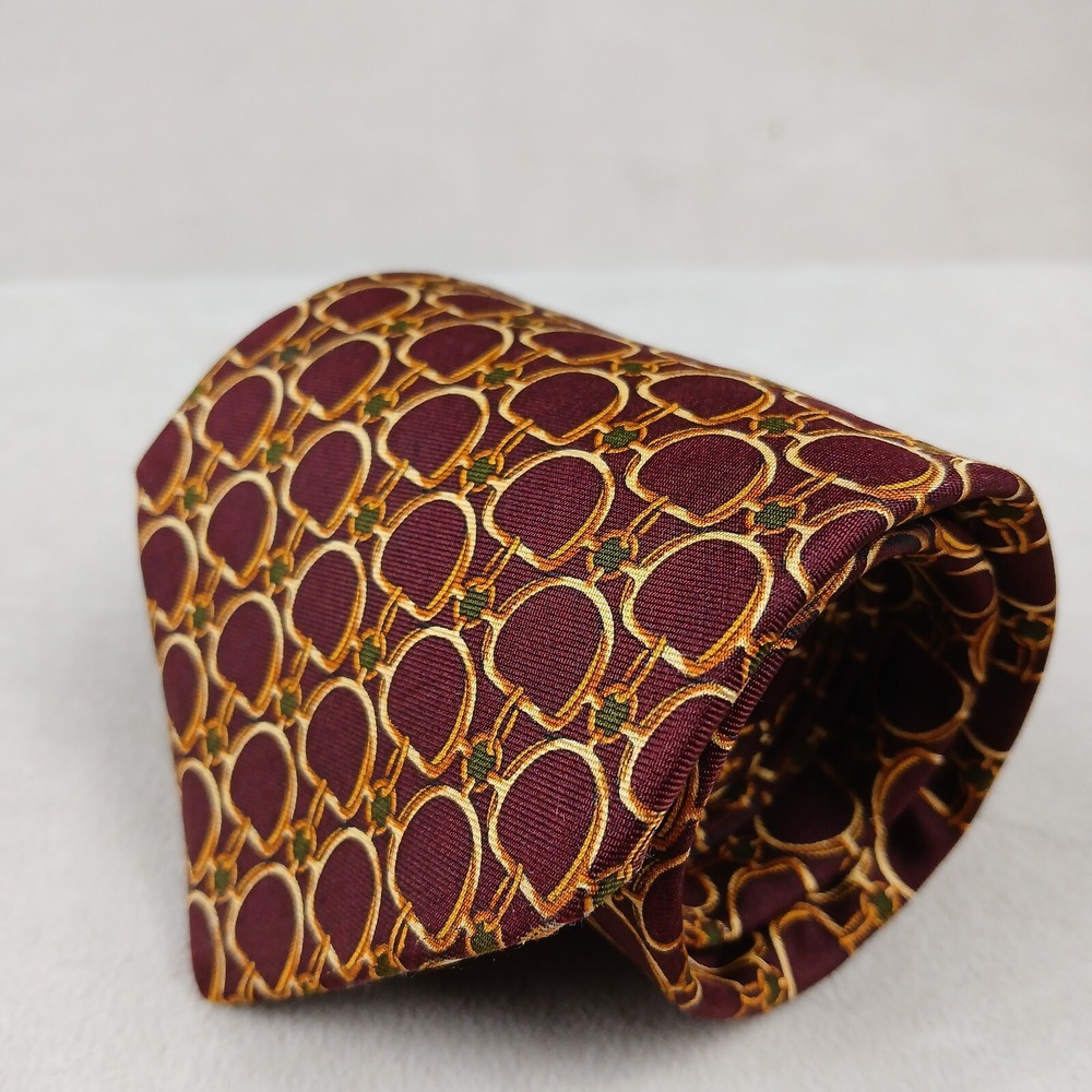 Brooks Brothers Makers 3.75x57 Mens Tie Horsebit Made In USA Silk